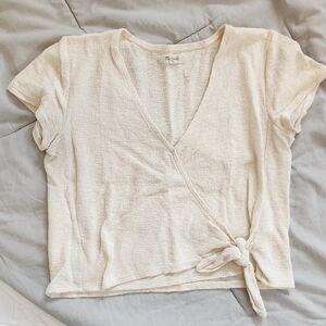 Madewell Side Tie V-Neck Top